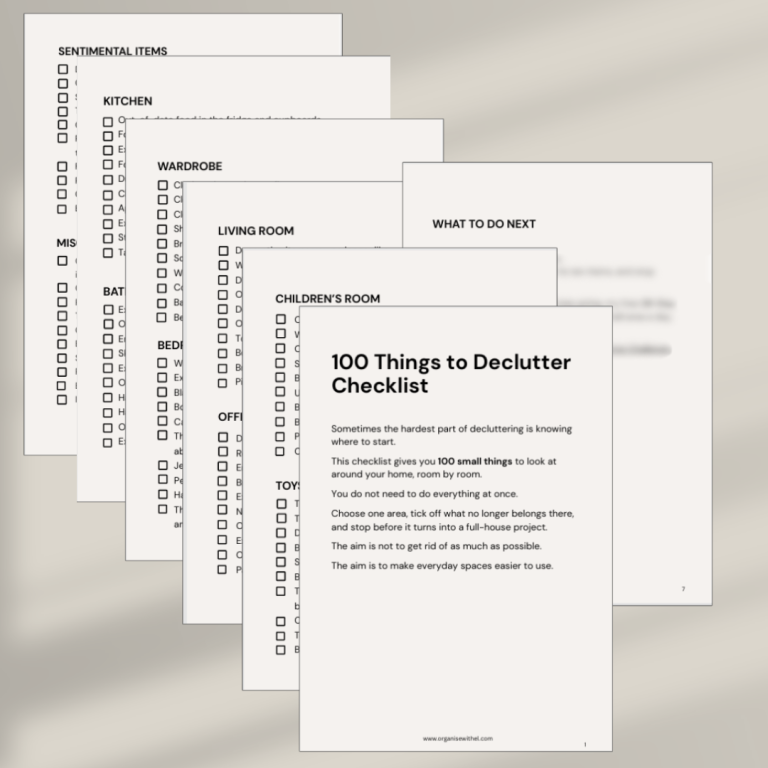 100 Things to Declutter Right Now: Room-by-Room Checklist